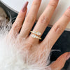 Wholesale Ring 925 Sterling Silver Pear Shaped Zircon Inlaid Electroplated Light Luxury Geometric Open Ring For Women