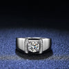 Wholesale Ring 925 Sterling Silver Platinum Plated Moissanite Geometric Simple Style For Women