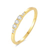 Wholesale Ring 925 Sterling Silver Round Geometric Retro Light Luxury 18K Gold Plated For Women