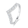 Wholesale Ring 925 Sterling Silver Vshaped Geometric Zircon Moissanite Diamond Simple For Women