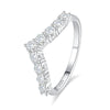 Wholesale Ring 925 Sterling Silver Vshaped Geometric Zircon Moissanite Diamond Simple For Women
