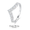 Wholesale Ring 925 Sterling Silver Vshaped Geometric Zircon Moissanite Diamond Simple For Women