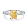 Wholesale Ring 925 Sterling Silver Yellow Diamond Raydian Cut Oval Geometric Electroplated Women's