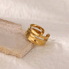 Wholesale Ring Titanium Steel And Stainless Steel Geometric Style 18K Gold Plated