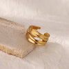 Wholesale Ring Titanium Steel And Stainless Steel Geometric Style 18K Gold Plated