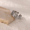 Wholesale Ring Titanium Steel And Stainless Steel Geometric Style 18K Gold Plated