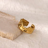 Wholesale Ring Titanium Steel And Stainless Steel Geometric Style 18K Gold Plated