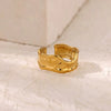 Wholesale Ring Titanium Steel And Stainless Steel Geometric Style 18K Gold Plated
