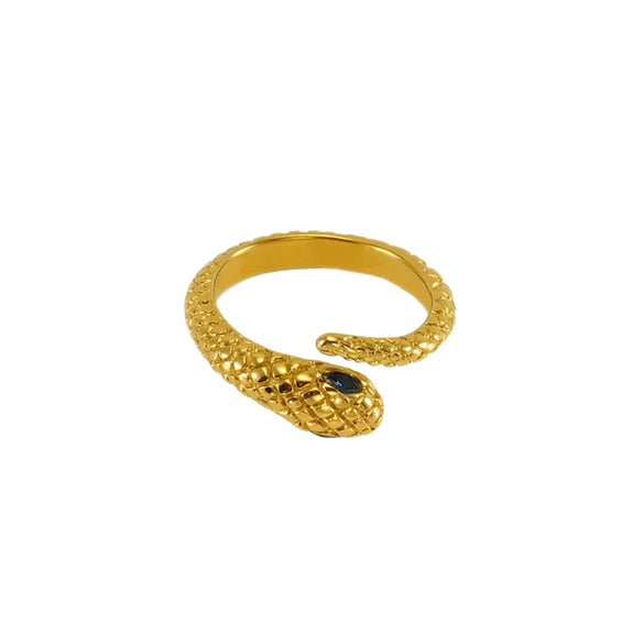 Wholesale Ring 316L Stainless Steel Animal Zodiac Rhombus Shaped Electroplated Retro Normcore Style