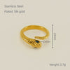 Wholesale Ring 316L Stainless Steel Animal Zodiac Rhombus Shaped Electroplated Retro Normcore Style