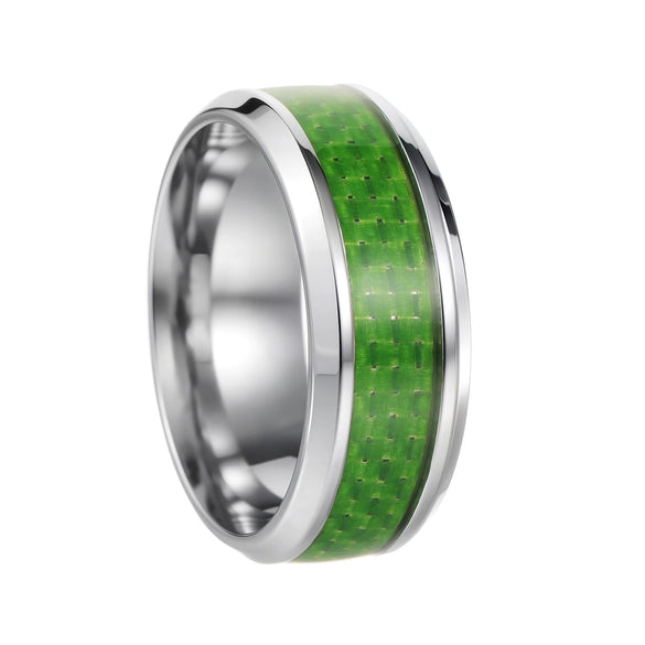 Wholesale Ring Titanium Steel Carbon Fiber Geometric Style Electroplating Unisex
