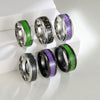 Wholesale Ring Titanium Steel Carbon Fiber Geometric Style Electroplating Unisex