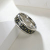 Wholesale Ring Titanium Steel Carbon Fiber Geometric Style Electroplating Unisex