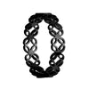 Wholesale Ring Titanium Steel Four Leaf Flower Hollow Laser Cutting Electroplated Women's Ring