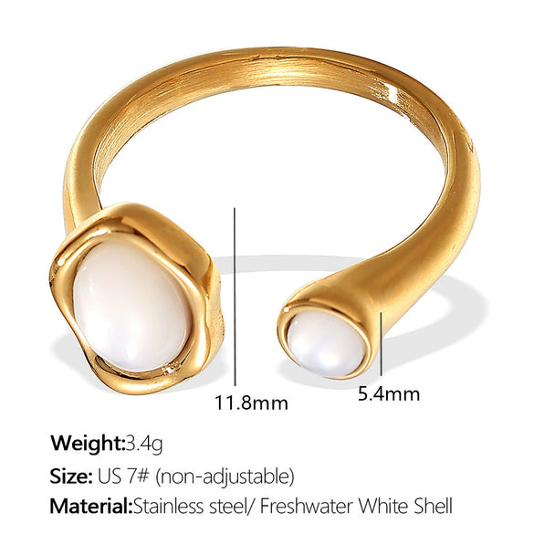 Wholesale Ring 316L Stainless Steel Geometric Electroplated Fashion Retro Style For Women