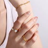 Wholesale Ring 316L Stainless Steel Geometric Electroplated Fashion Retro Style For Women
