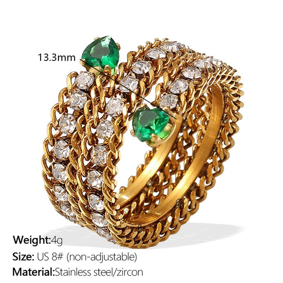 Wholesale Ring 316L Stainless Steel Geometric Electroplating Fashion Women's