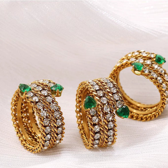 Wholesale Ring 316L Stainless Steel Geometric Electroplating Fashion Women's