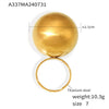 Wholesale Ring 316L Stainless Steel Geometric Exaggerated Open Plated 18K Gold For Women