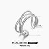 Wholesale Ring Titanium Steel Geometric Hip Hop Style Electroplated Opening Adjustable Women's