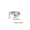 Wholesale Ring Titanium Steel Geometric Hollow Heart Flower Leaves Letters Numbers Text Electroplated Unisex Opening
