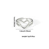 Wholesale Ring Titanium Steel Geometric Hollow Heart Flower Leaves Letters Numbers Text Electroplated Unisex Opening