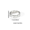 Wholesale Ring Titanium Steel Geometric Hollow Heart Flower Leaves Letters Numbers Text Electroplated Unisex Opening