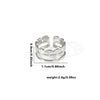 Wholesale Ring Titanium Steel Geometric Hollow Heart Flower Leaves Letters Numbers Text Electroplated Unisex Opening