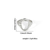 Wholesale Ring Titanium Steel Geometric Hollow Heart Flower Leaves Letters Numbers Text Electroplated Unisex Opening