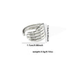 Wholesale Ring Titanium Steel Geometric Hollow Heart Flower Leaves Letters Numbers Text Electroplated Unisex Opening
