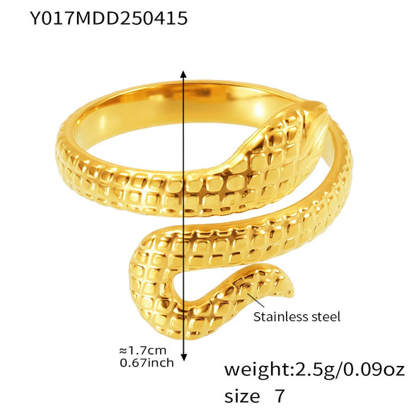 Wholesale Ring 316L Stainless Steel Geometric Leaf Pattern 18K Gold Plated Electroplated For Women