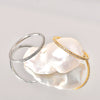 Wholesale Ring Titanium Steel Geometric Pattern Electroplated