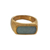 Wholesale Ring Titanium Steel Geometric Pattern 18K Goldplated Retro Stylish Unisex