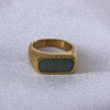 Wholesale Ring Titanium Steel Geometric Pattern 18K Goldplated Retro Stylish Unisex