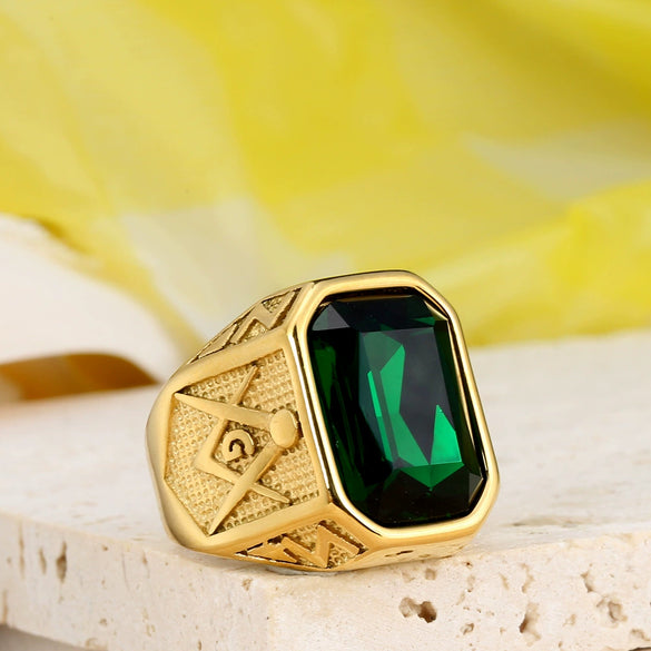 Wholesale Ring Titanium Steel Geometric Polishing Men's