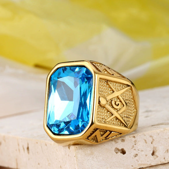 Wholesale Ring Titanium Steel Geometric Polishing Men's