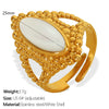 Wholesale Ring 316L Stainless Steel Geometric Retro Bohemian Style Electroplating For Women