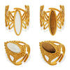 Wholesale Ring 316L Stainless Steel Geometric Retro Bohemian Style Electroplating For Women