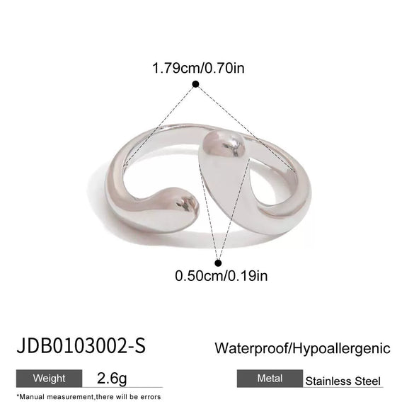 Wholesale Ring Titanium Steel Geometric Style Electroplated Jewelry For Women