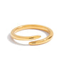 Wholesale Ring Titanium Steel Geometric Style Electroplated Jewelry For Women