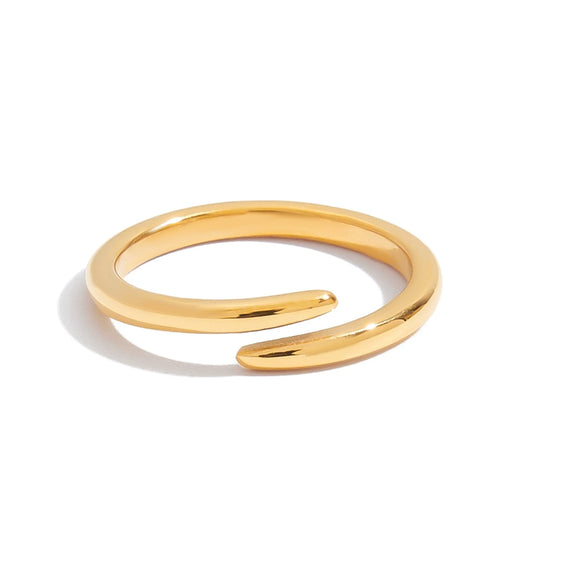 Wholesale Ring Titanium Steel Geometric Style Electroplated Jewelry For Women