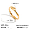Wholesale Ring Titanium Steel Geometric Style Electroplated Jewelry For Women