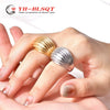Wholesale Ring Titanium Steel Geometric Style Gold Plated