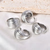 Wholesale Ring Titanium Steel Geometric Style Gold Plated