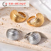 Wholesale Ring Titanium Steel Geometric Style Gold Plated