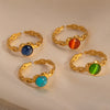 Wholesale Ring Titanium Steel Geometric U Shape Electroplating Love Design Light Luxury Opening