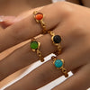 Wholesale Ring Titanium Steel Geometric U Shape Electroplating Love Design Light Luxury Opening