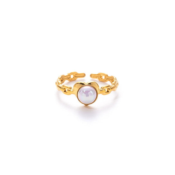Wholesale Ring Titanium Steel Geometric U Shape Electroplating Love Design Light Luxury Opening