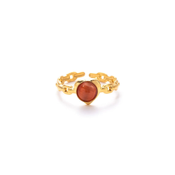 Wholesale Ring Titanium Steel Geometric U Shape Electroplating Love Design Light Luxury Opening