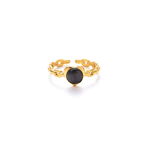 Wholesale Ring Titanium Steel Geometric U Shape Electroplating Love Design Light Luxury Opening